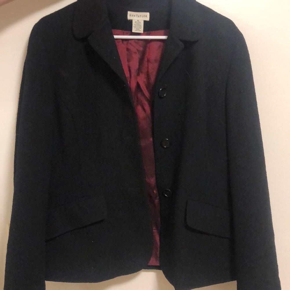 Ann Taylor black wool coat